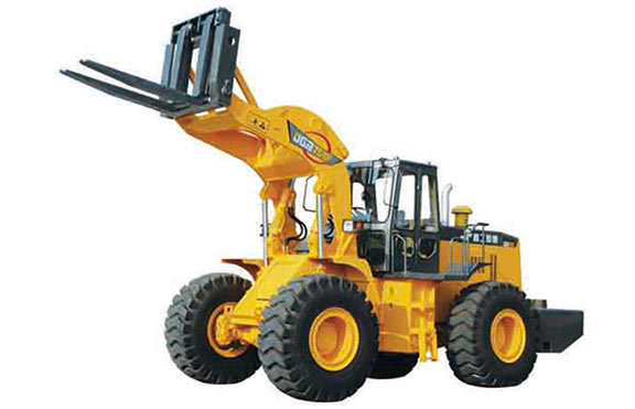 第一臺晉工叉裝機下線。